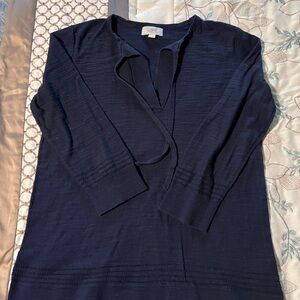 LOFT Navy Long Sleeve Top